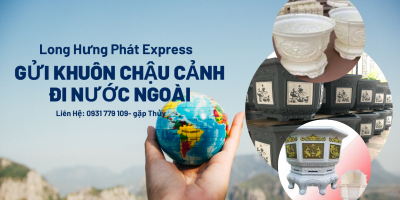 Gửi khuôn chậu mẫu, khuôn đúc chậu kiểng đi nước ngoài